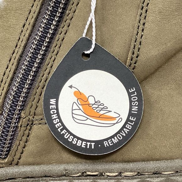 Gabor Lug Sole Goblincore Boots Leather Platform Chelsea 10 Ankle Green - Picture 13 of 16